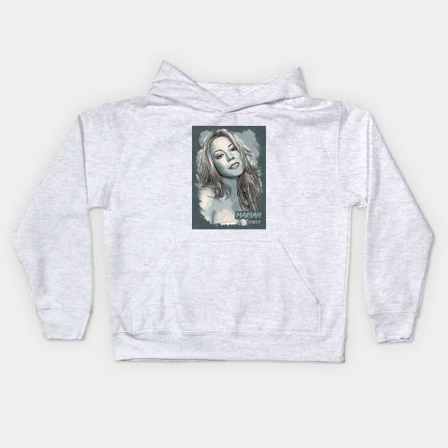 Mariah Carey Poster Art Kids Hoodie by Rezronauth